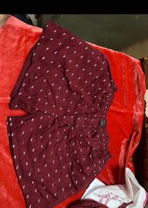 Maroon Patterned Casual Boxers