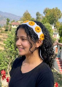 Crochet Sunflower Headband