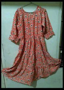 Stylish Floral Print Midi Dress