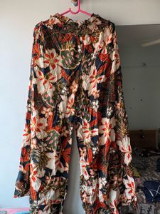 Boho Floral Print Palazzos
