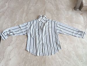Striped Button-Up Shirt