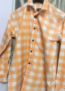 checkers orange shirt