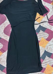 Chic Black Long Sleeve Cut-out Dress