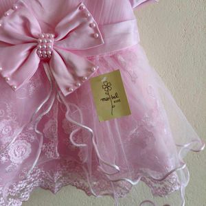 Adorable Pink Baby Dress with Bow