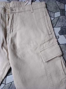 Men's Beige Cargo Shorts