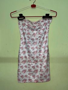 Floral Print Tube Dress