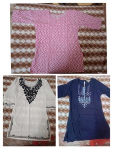 Pack of three short kurtis