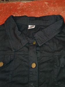 Black Crop Denim Jacket