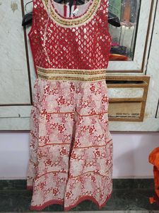 Red Sequin Ethnic frock