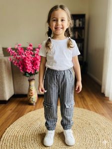 Cute Striped Cargo Pants for Girls