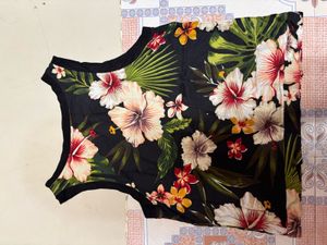 Floral Tank Top &amp; Denim Jeans Set