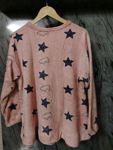 Cozy Pink Star Pajama Top