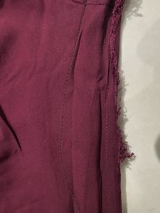 Burgundy Embellished Kurta