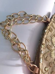 Embellished Clutch with Chain Handle