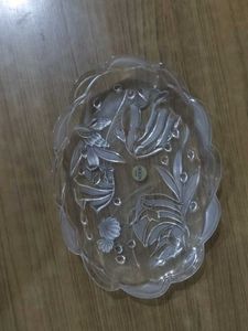 Vintage Japanese crystel Glass Serving Dish