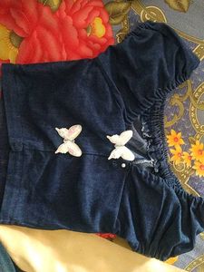 Cute Denim Butterfly Top