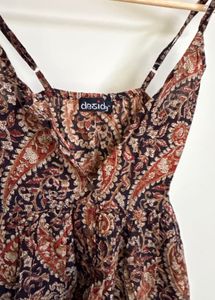 Bohemian Paisley Print Maxi Dress