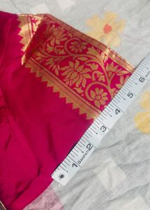 Pink Green Silk Saree-Blouse