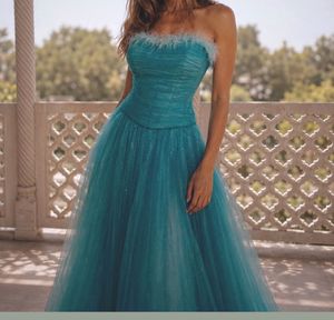 clearance, price drop-Tulle Strapless Gown