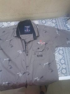 Grey Cotton Half Sleeves SHIRT 12-13 Yrs