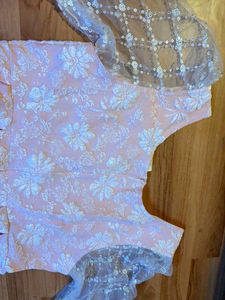 Chic Pink Brocade Midi Dress