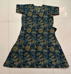 Circle Print A-Line Dress