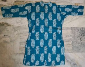 Teal Paisley Print Kurta - Casual Style