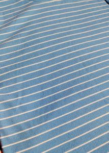 Blue Striped Ribbed Crop Top