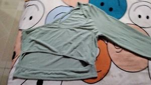Mint Green One-Shoulder Cut-Out Top