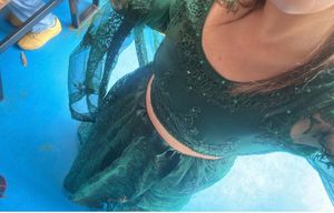 Elegant Green Embellished Lehenga Choli