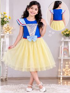 Girls Blue & Yellow Princess Dress