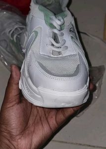 Stylish White &amp; Mint Sneakers for Women