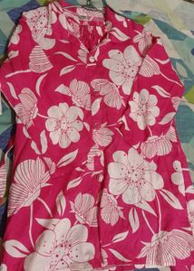 Pink Floral Kurta Set