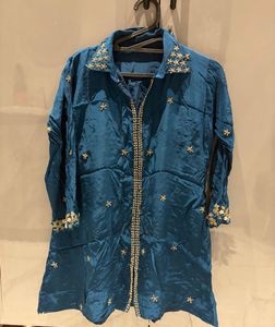 Embellished Teal Kurta set ❤️