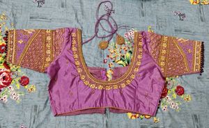 Exquisite Bridal Purple Embroidered Blouse