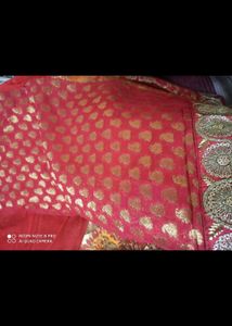 Vibrant Red Saree