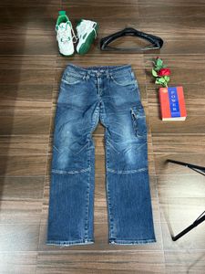Men's Blue Denim Cargo Jeans