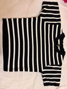 Black &amp; White Striped Top