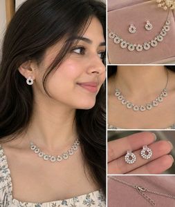 Sparkling Necklace and Earrings Set