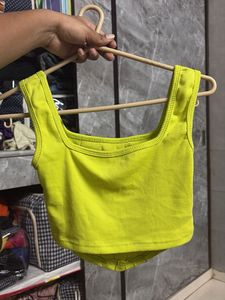 Vibrant Neon Green Corset Top