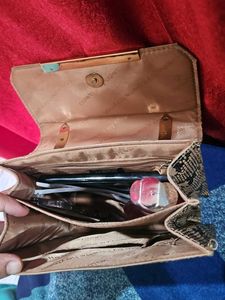 Chic Snake Print Clutch Bag