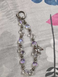 Beaded Keychain with Charm