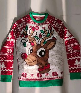 Festive Reindeer Holiday Sweater
