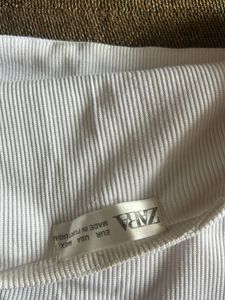 Zara White Long Sleeve Top