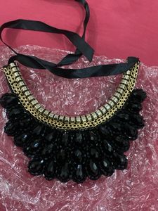 Black Beaded Neckpiece
