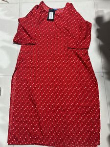 Red Printed Kurti