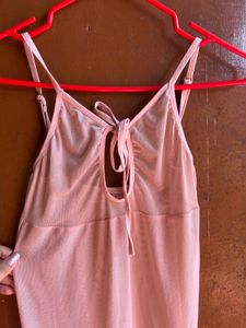 Sheer Mesh Nightgown - Pink