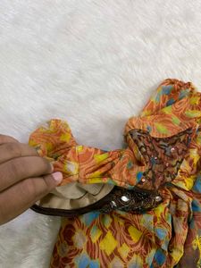 Bohemian Floral Print Mini Dress