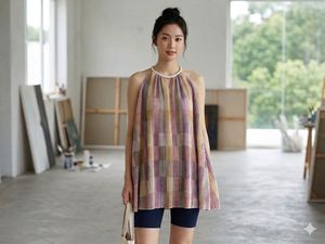 Pleated Halterneck Top