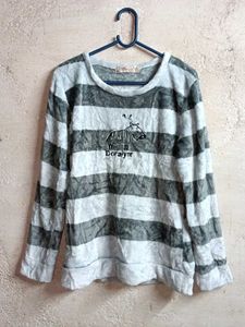 Trendy Fleece Fashion Upper Night Suit